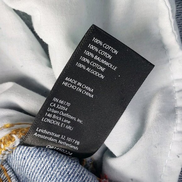 BDG Wide Leg Skater Jean Womens 27 Blue Urban Outfitters Baggy Daisy Distressed - Picture 10 of 15